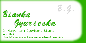 bianka gyuricska business card